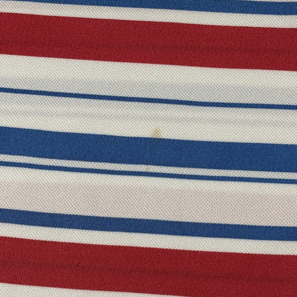 Adidas Golf Polo Climalite Red/Blue Striped Short Sleeve Shirt Size XL - Picture 3 of 12